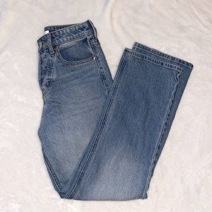 H&M High Waisted Straight Leg Jeans